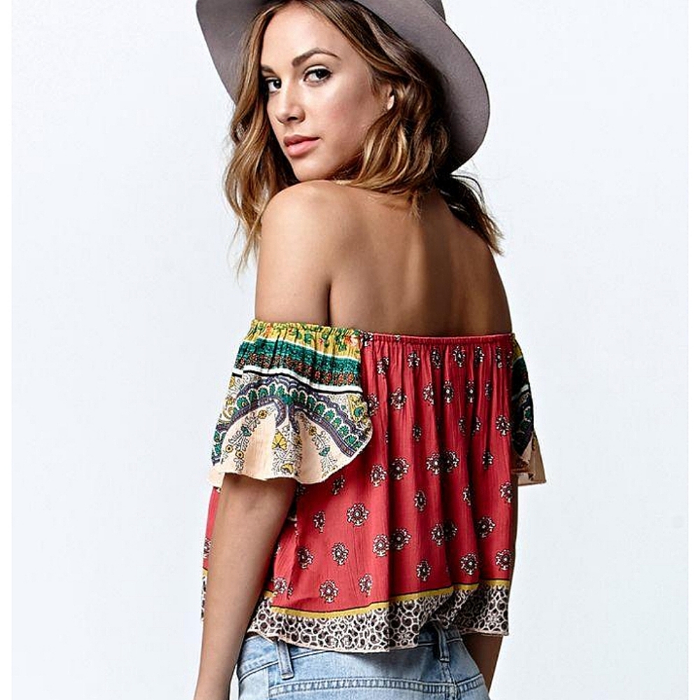 O'Neill Boho Cold Off the Shoulder Dallas Crop Top - Picture 5 of 6